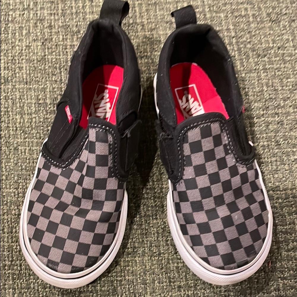 Vans Kids Checkered Slip-On Shoes (sz 9)